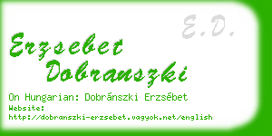 erzsebet dobranszki business card